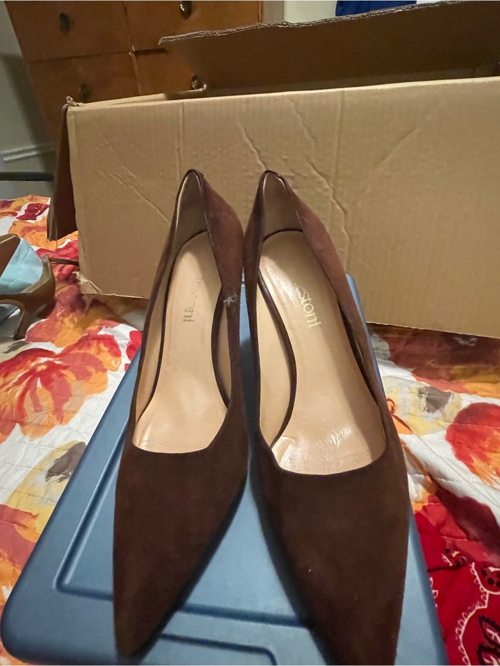 a. testoni Brown Suede Women’s Heels - Size 39